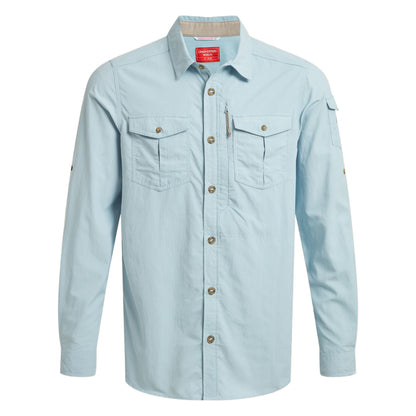 Niagara Blue - Front - Craghoppers Mens Adventure III Nosilife Long-Sleeved Shirt