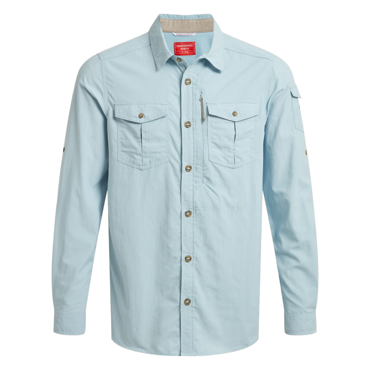Niagara Blue - Front - Craghoppers Mens Adventure III Nosilife Long-Sleeved Shirt