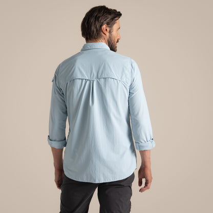 Niagara Blue - Back - Craghoppers Mens Adventure III Nosilife Long-Sleeved Shirt