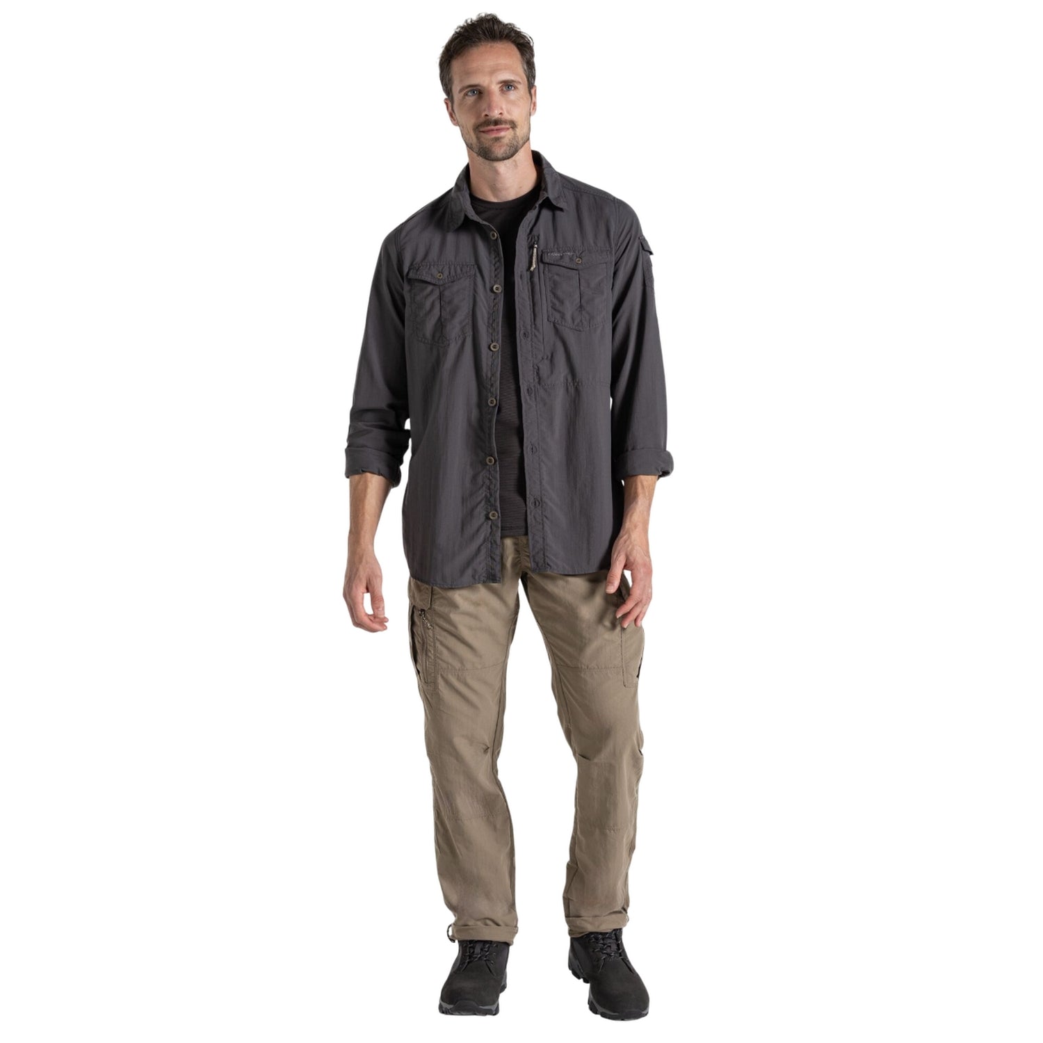 Black Pepper - Lifestyle - Craghoppers Mens Adventure III Nosilife Long-Sleeved Shirt