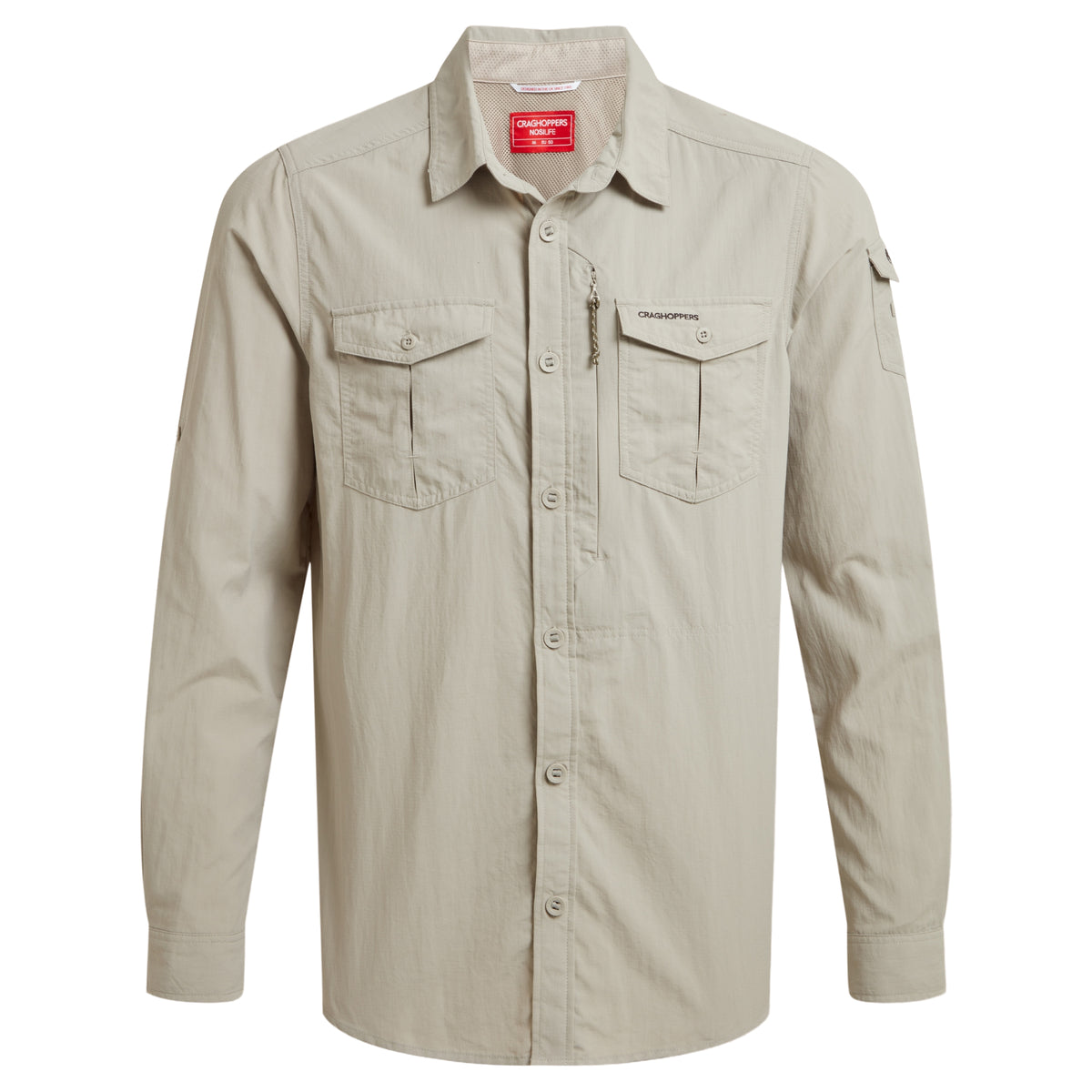 Parchment - Front - Craghoppers Mens Adventure III Nosilife Long-Sleeved Shirt