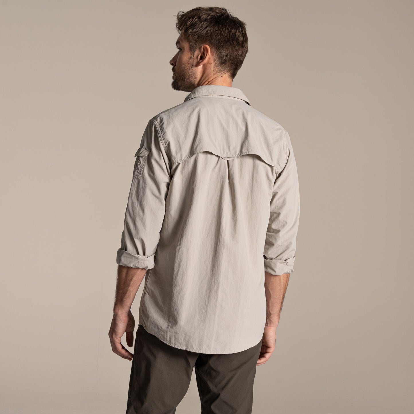 Parchment - Back - Craghoppers Mens Adventure III Nosilife Long-Sleeved Shirt