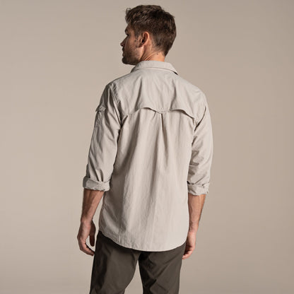 Parchment - Back - Craghoppers Mens Adventure III Nosilife Long-Sleeved Shirt