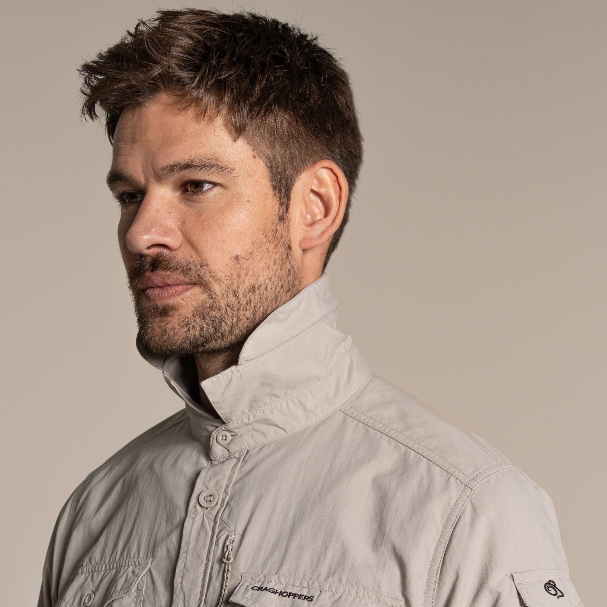 Parchment - Lifestyle - Craghoppers Mens Adventure III Nosilife Long-Sleeved Shirt