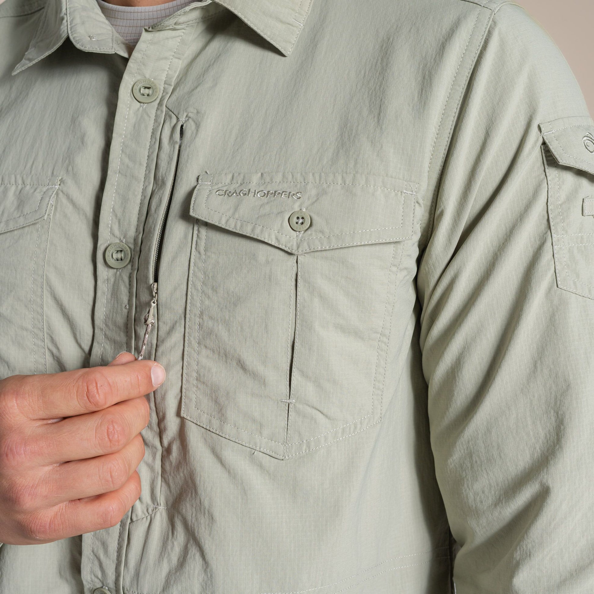 Bayleaf - Pack Shot - Craghoppers Mens Adventure III Nosilife Long-Sleeved Shirt