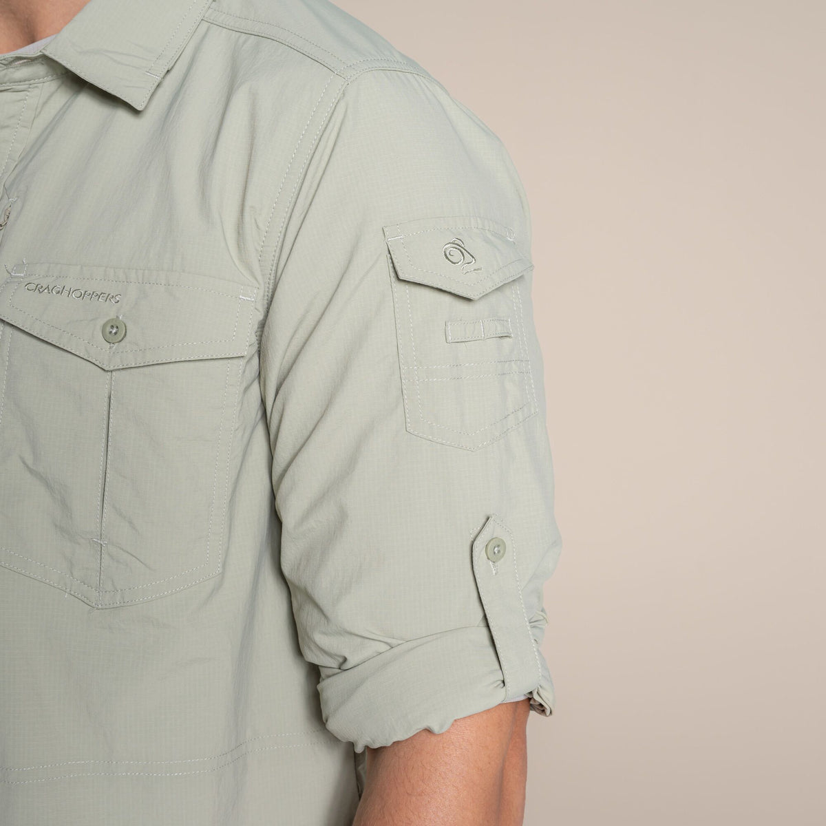 Bayleaf - Close up - Craghoppers Mens Adventure III Nosilife Long-Sleeved Shirt