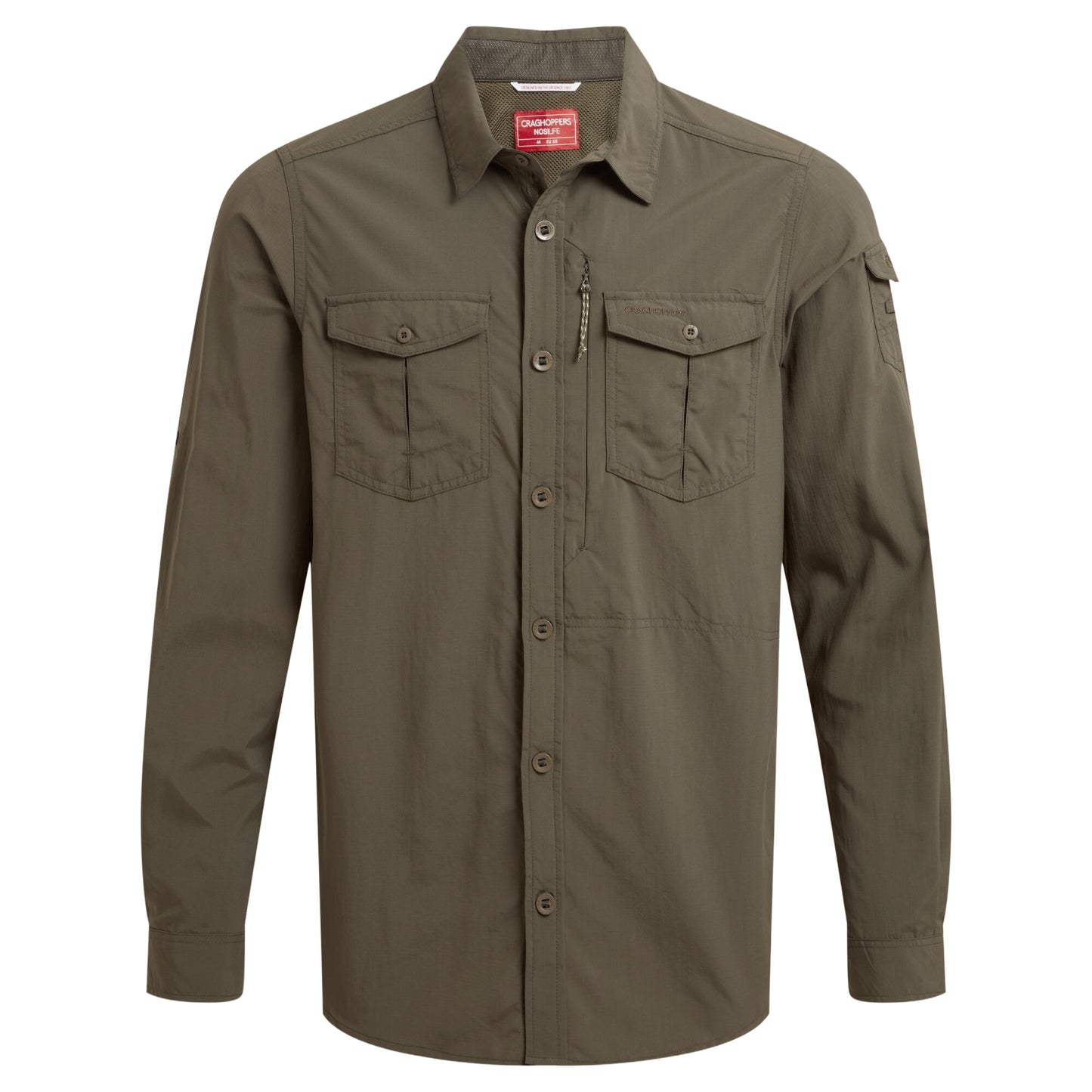 Woodland Green - Front - Craghoppers Mens Adventure III Nosilife Long-Sleeved Shirt