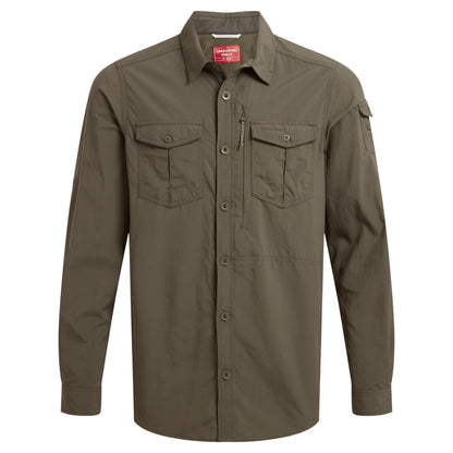Woodland Green - Front - Craghoppers Mens Adventure III Nosilife Long-Sleeved Shirt