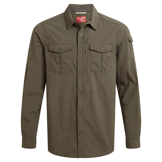 Woodland Green - Front - Craghoppers Mens Adventure III Nosilife Long-Sleeved Shirt