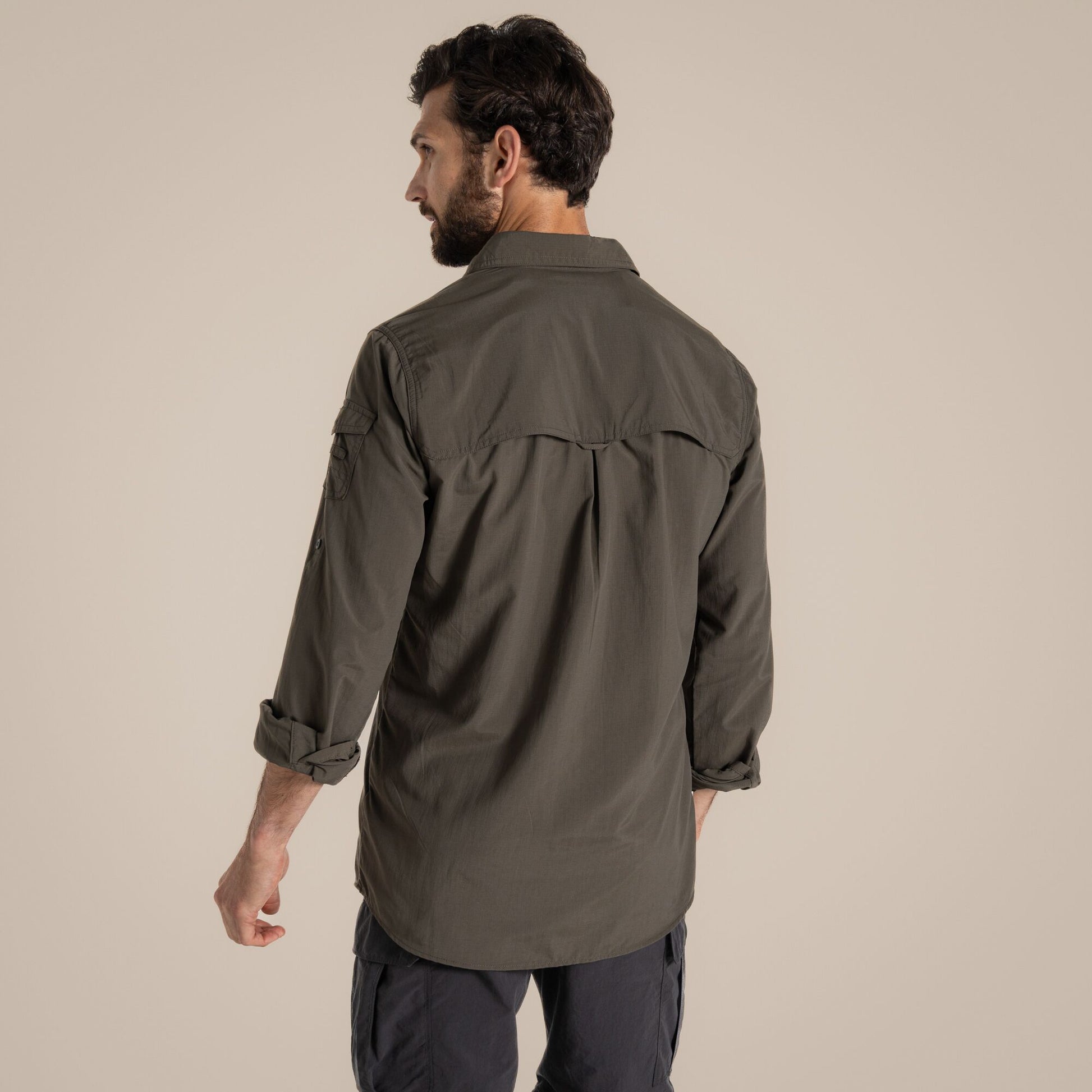 Woodland Green - Back - Craghoppers Mens Adventure III Nosilife Long-Sleeved Shirt