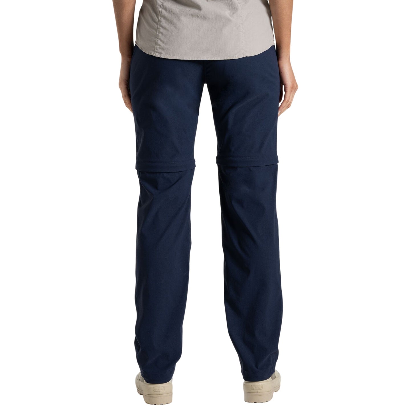 Blue Navy - Back - Craghoppers Womens-Ladies Pro III Nosilife Convertible Trousers