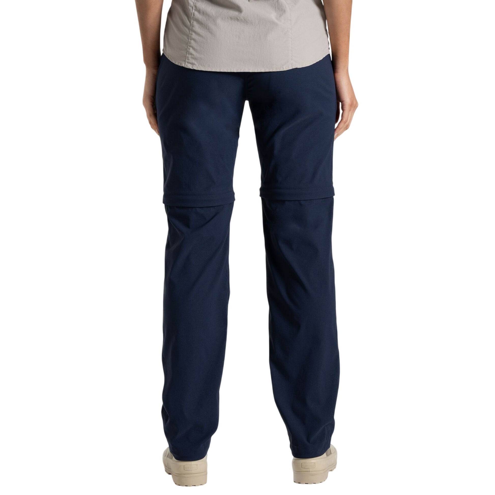 Blue Navy - Back - Craghoppers Womens-Ladies Pro III Nosilife Convertible Trousers