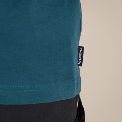 Dark Aegean Blue - Side - Craghoppers Mens Batley Work T-Shirt