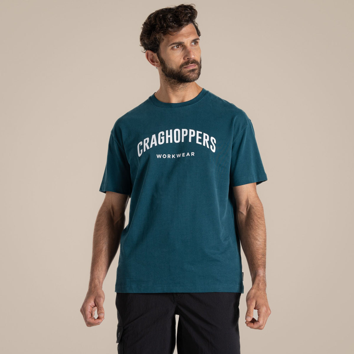 Dark Aegean Blue - Pack Shot - Craghoppers Mens Batley Work T-Shirt