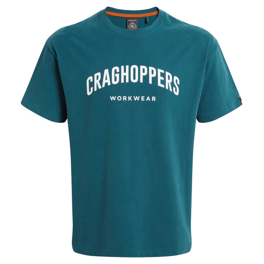 Dark Aegean Blue - Front - Craghoppers Mens Batley Work T-Shirt