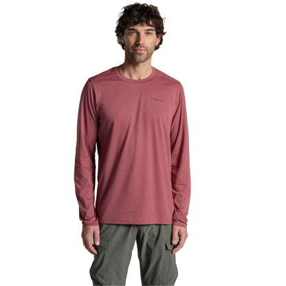 Atlas Red - Side - Craghoppers Mens Abel Nosilife Long-Sleeved T-Shirt