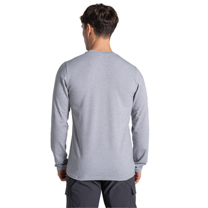 Soft Grey Marl - Back - Craghoppers Mens Abel Nosilife Long-Sleeved T-Shirt