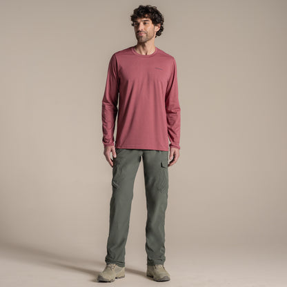 Atlas Red - Pack Shot - Craghoppers Mens Abel Nosilife Long-Sleeved T-Shirt