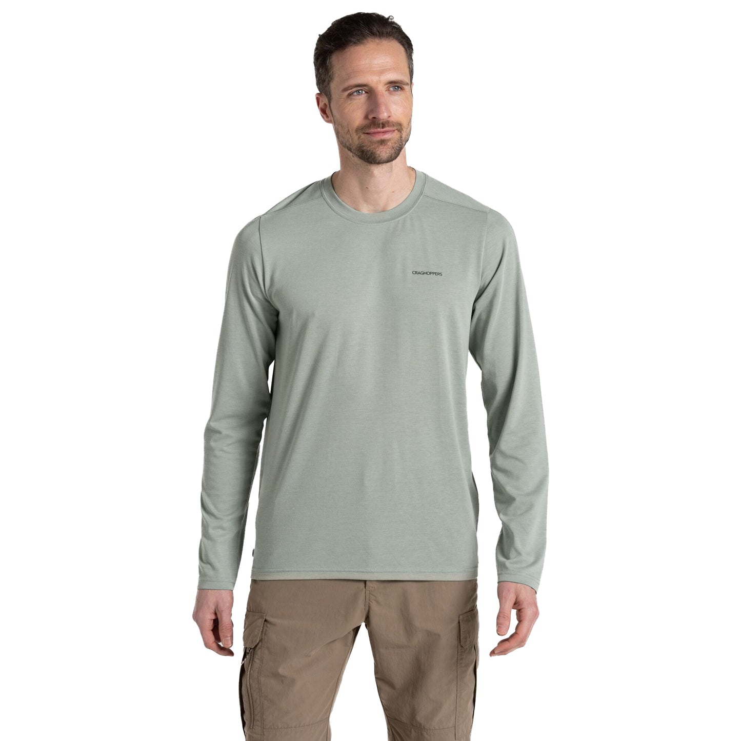 Lichen Green - Back - Craghoppers Mens Abel Nosilife Long-Sleeved T-Shirt
