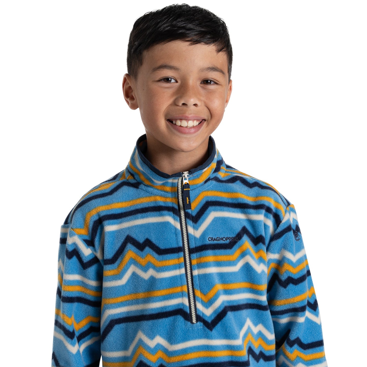 Bright Sky - Lifestyle - Craghoppers Childrens-Kids Bachas Abstract Lines Half Zip Fleece Top