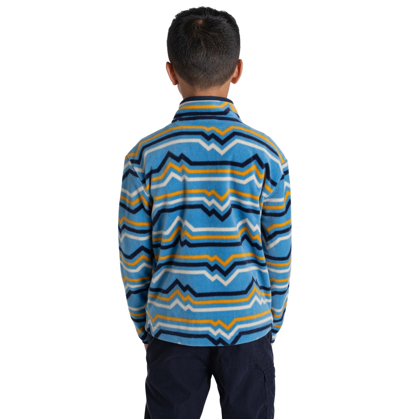 Bright Sky - Back - Craghoppers Childrens-Kids Bachas Abstract Lines Half Zip Fleece Top