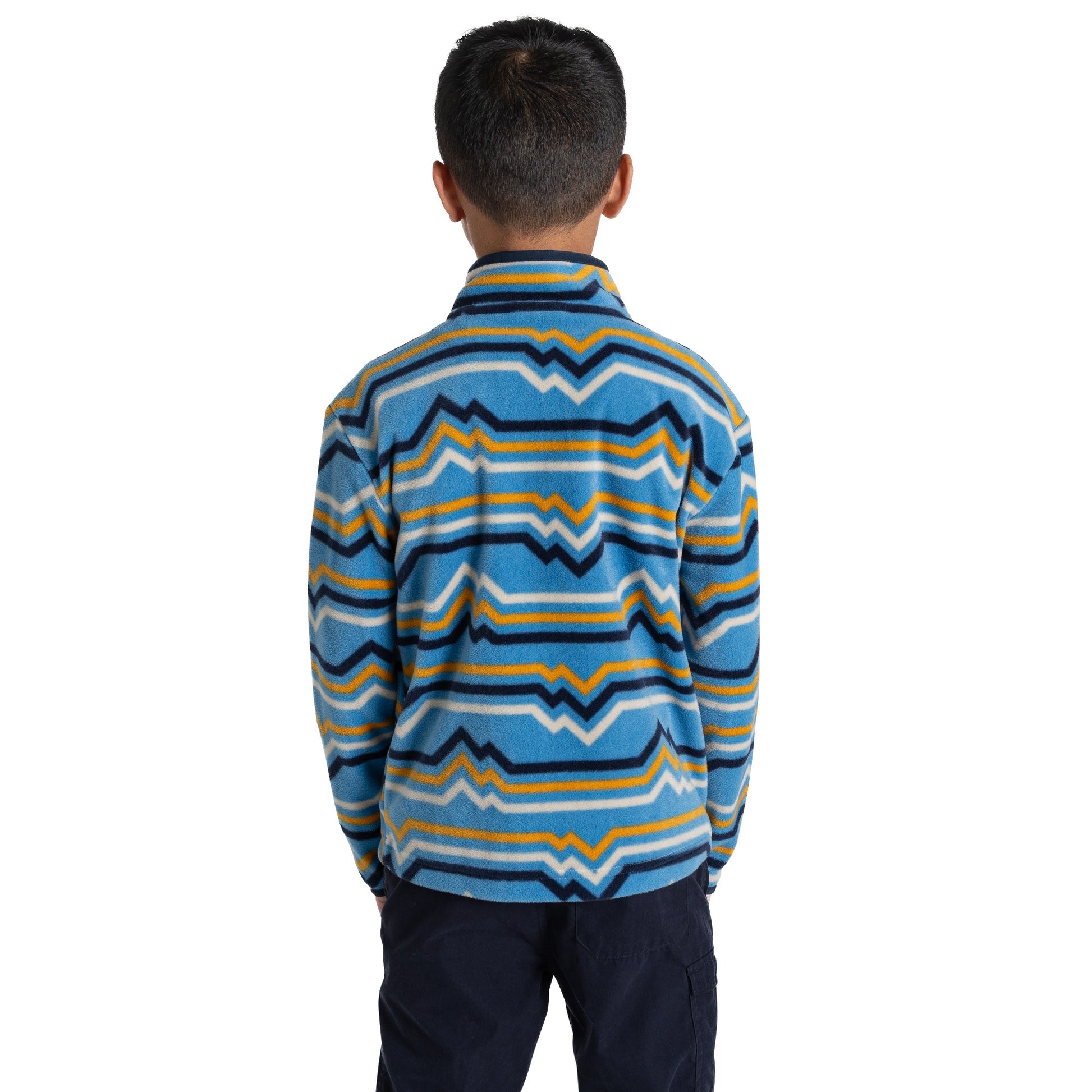Bright Sky - Back - Craghoppers Childrens-Kids Bachas Abstract Lines Half Zip Fleece Top