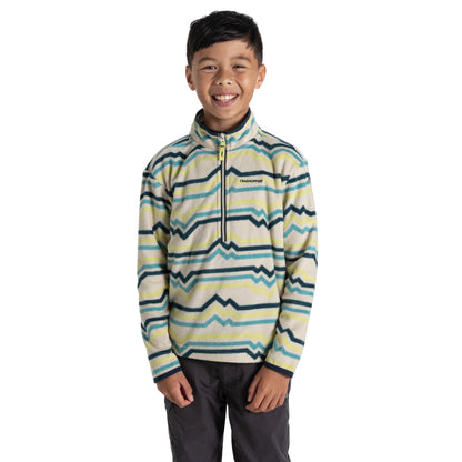 Key Lime - Front - Craghoppers Childrens-Kids Bachas Abstract Lines Half Zip Fleece Top