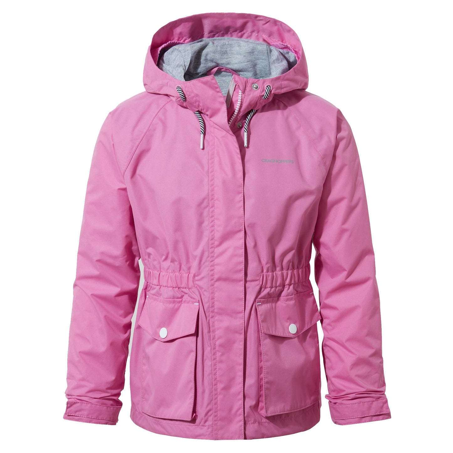 Pink Carnation - Front - Craghoppers Childrens-Kids Brittany Waterproof Jacket