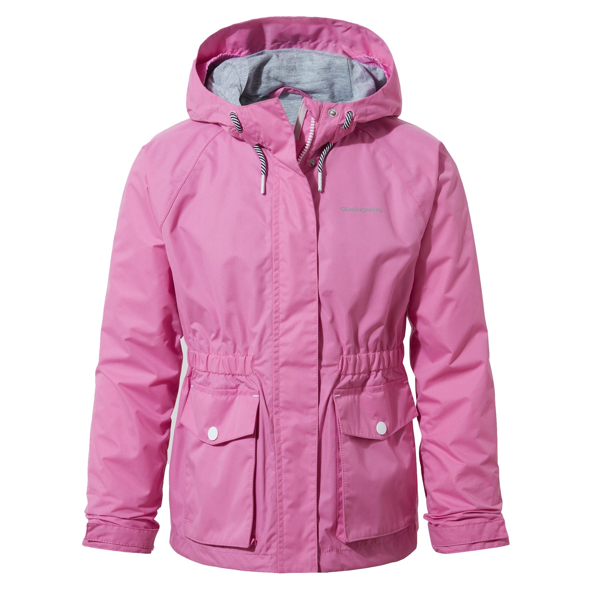 Pink Carnation - Front - Craghoppers Childrens-Kids Brittany Waterproof Jacket