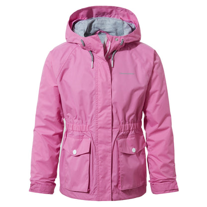 Pink Carnation - Front - Craghoppers Childrens-Kids Brittany Waterproof Jacket