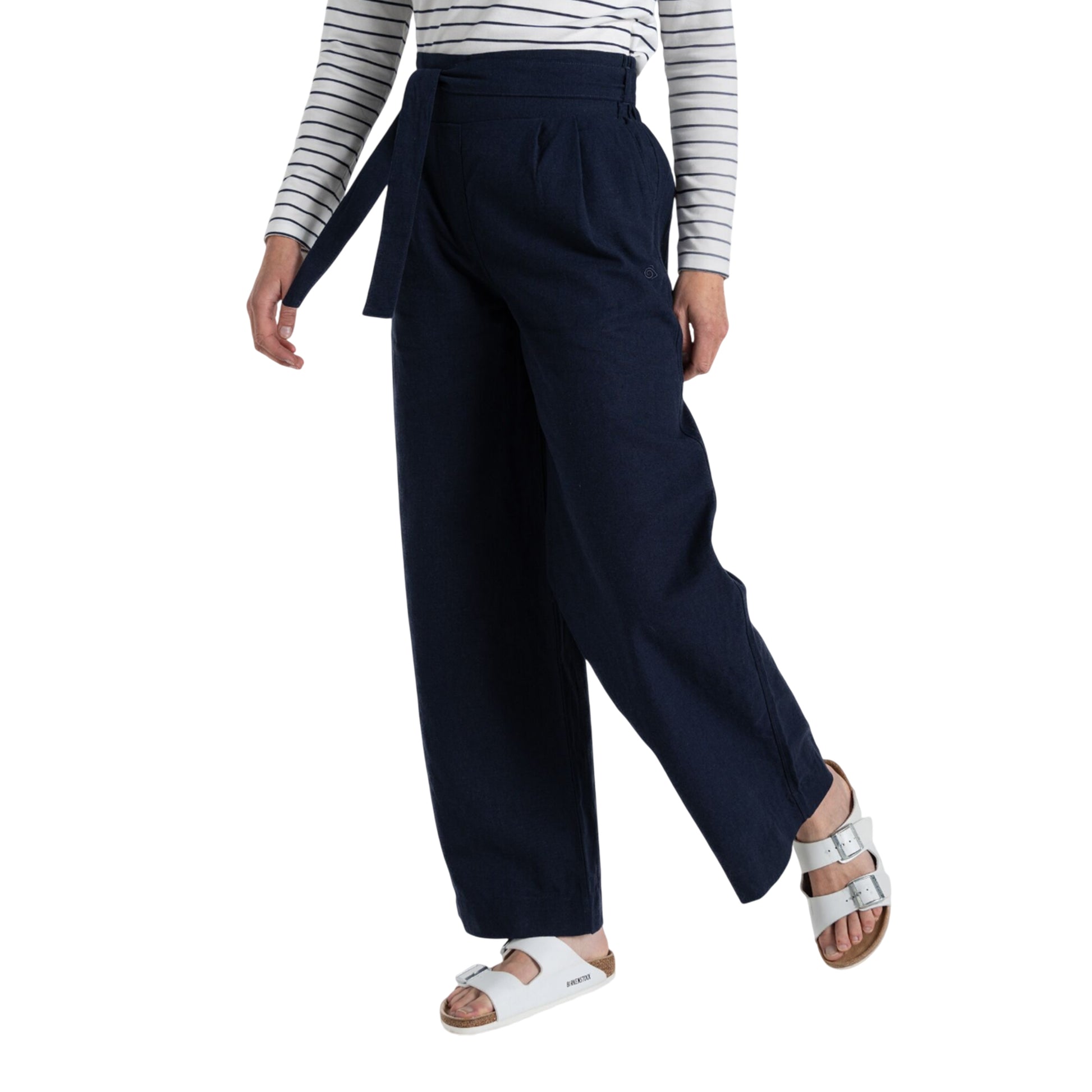 Blue Navy - Side - Craghoppers Womens-Ladies Ophelia NosiBotanical Trousers