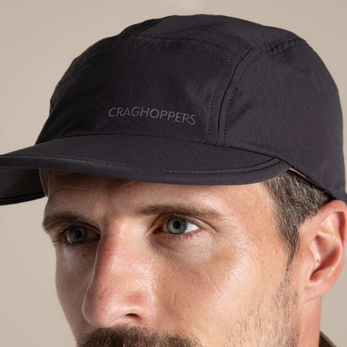 Black Pepper - Side - Craghoppers Unisex Adult Multi Active II Nosilife Baseball Cap
