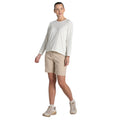 Bud Green - Side - Craghoppers Womens-Ladies Kielder Stripe Long-Sleeved T-Shirt