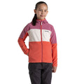Hibiscus-Deep Coral - Front - Craghoppers Childrens-Kids Bindloe Hooded Fleece Jacket