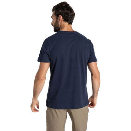 Blue Navy - Back - Craghoppers Mens Lucent Logo Short-Sleeved T-Shirt