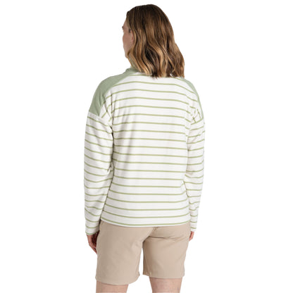 Bud Green - Back - Craghoppers Womens-Ladies Lily Stripe Half Zip Fleece Top