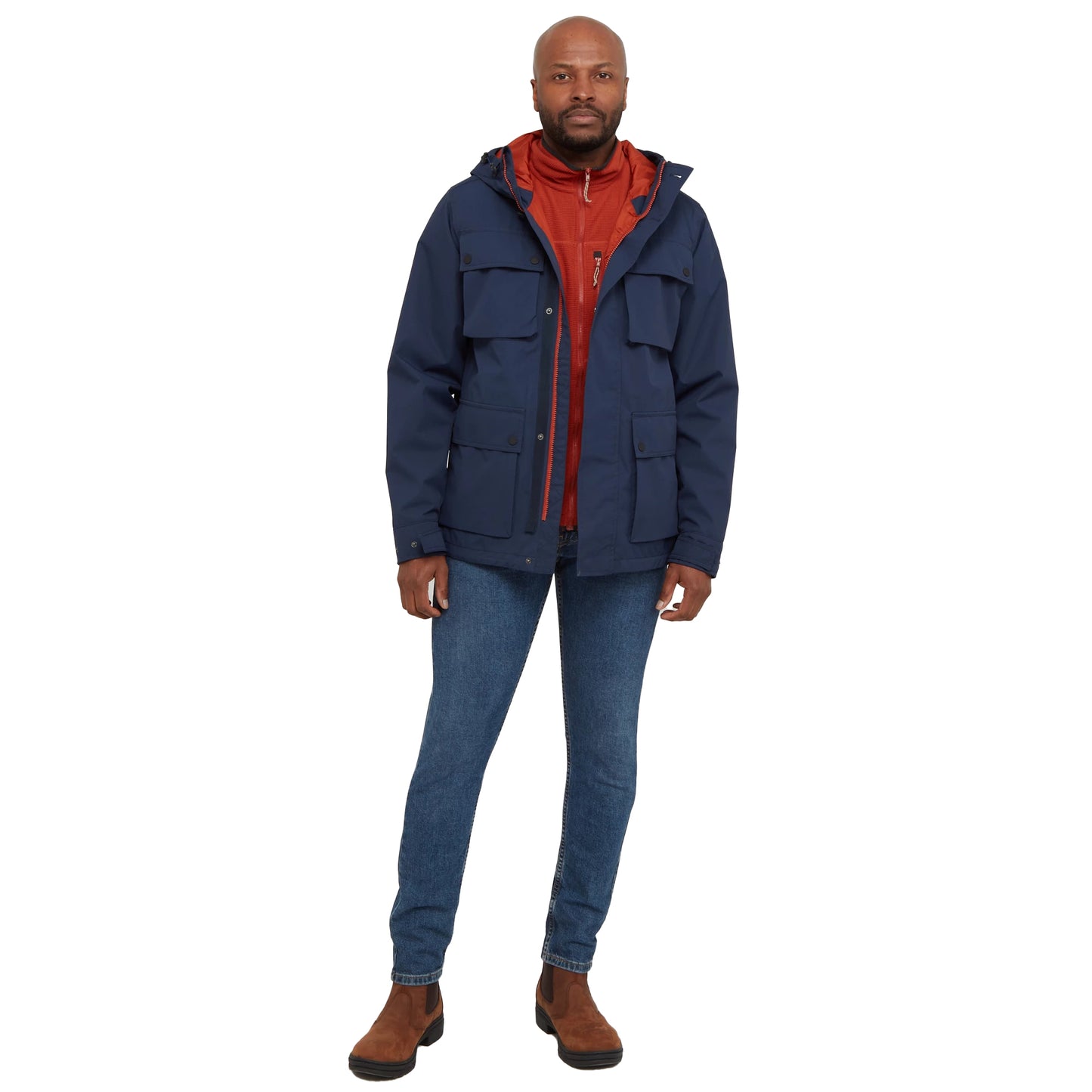Blue Navy - Side - Craghoppers Mens Hartley Waterproof Jacket