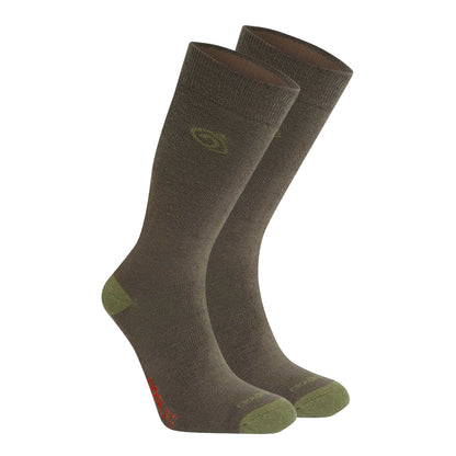 Woodland Green-Wild Olive - Front - Craghoppers Unisex Adult Insect Repellent Socks