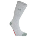 Soft Grey Marl-Lichen Green - Front - Craghoppers Unisex Adult Insect Repellent Ankle Socks (Pack of 2)