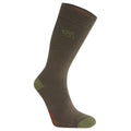 Woodland Green-Wild Olive - Front - Craghoppers Unisex Adult Insect Repellent Ankle Socks (Pack of 2)