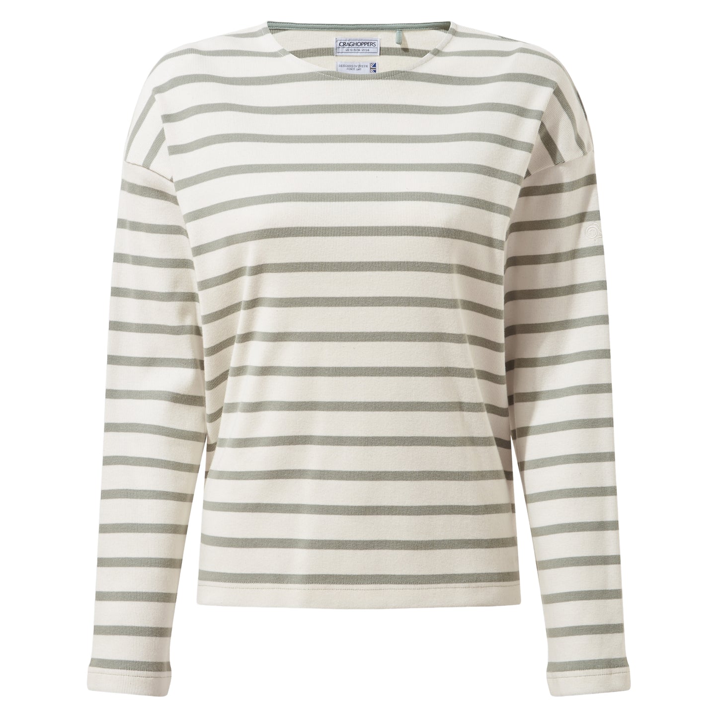 Calico-Meadow Haze - Front - Craghoppers Womens-Ladies Sinead Stripe Long-Sleeved Top