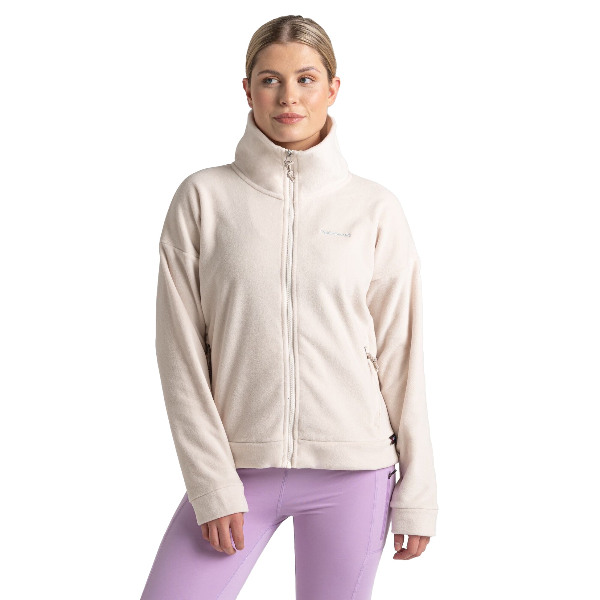 Ecru - Side - Craghoppers Womens-Ladies Polartech Full Zip Fleece Jacket