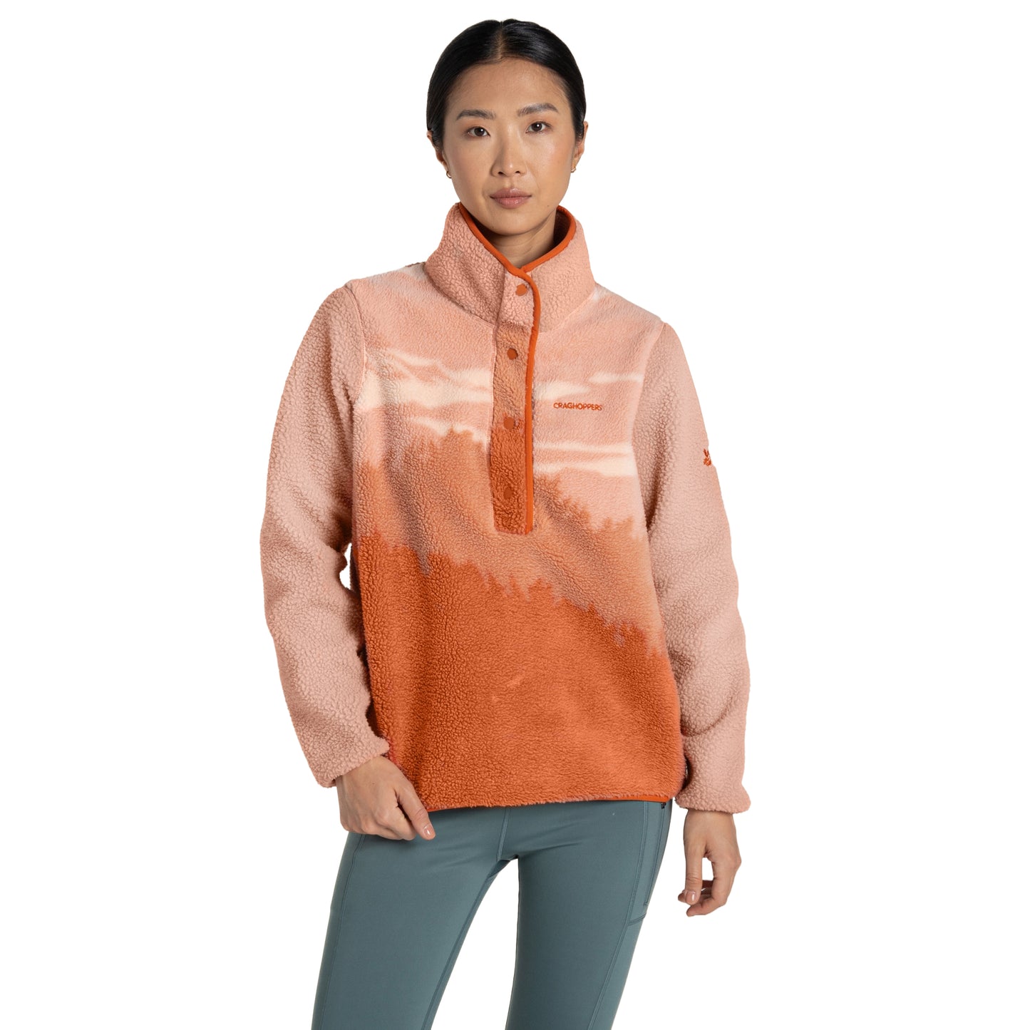 Clay - Front - Craghoppers Womens-Ladies Rosemary Landscape Overhead Fleece Top