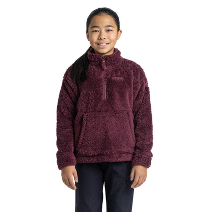 Deep Purple - Pack Shot - Craghoppers Childrens-Kids Laune Overhead Fleece Top
