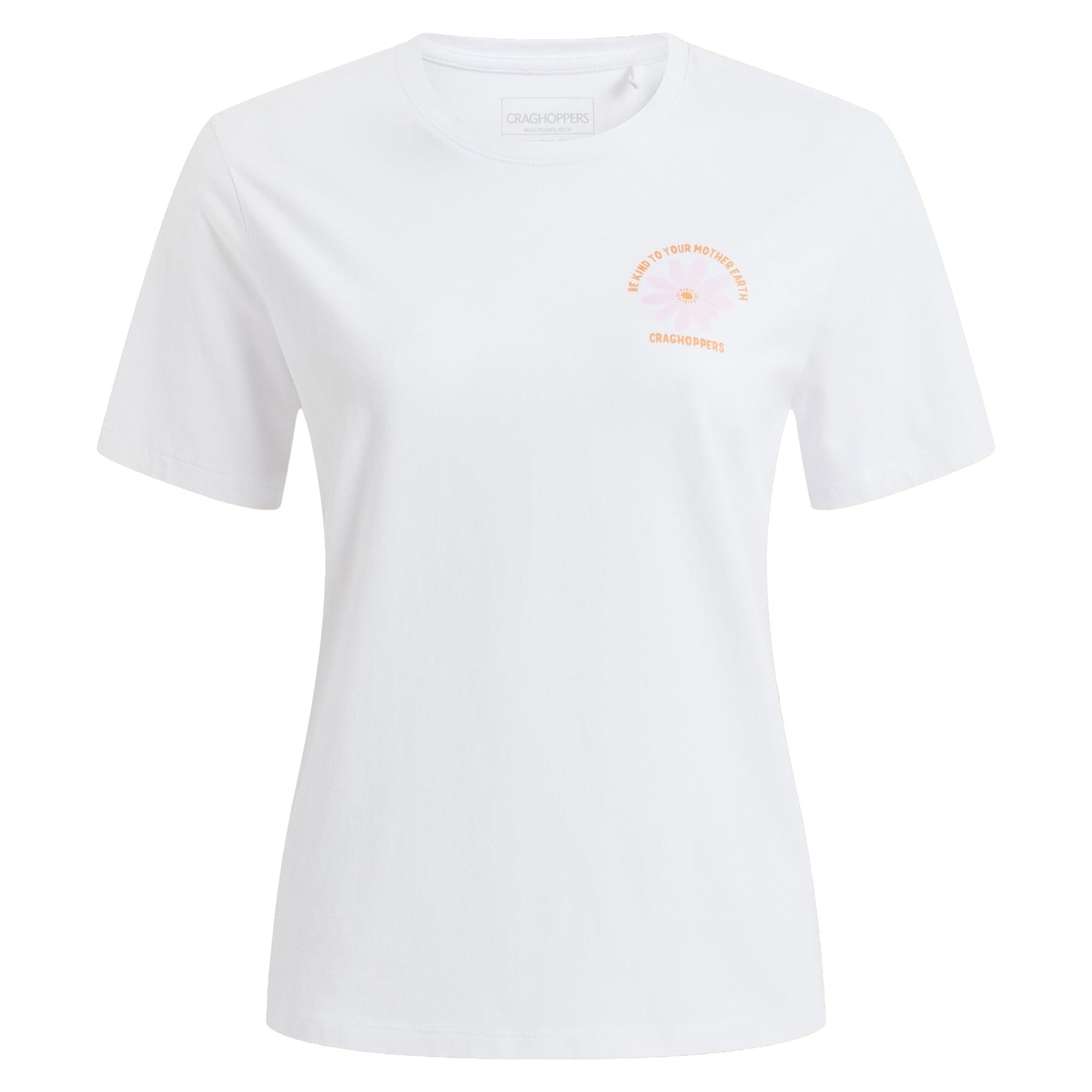Optic White - Front - Craghoppers Womens-Ladies Malibo Be Kind T-Shirt