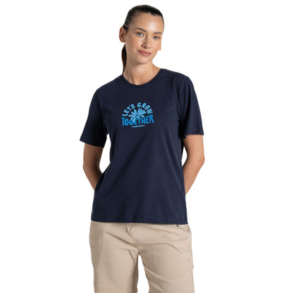 Blue Navy - Side - Craghoppers Womens-Ladies Malibo Short-Sleeved T-Shirt