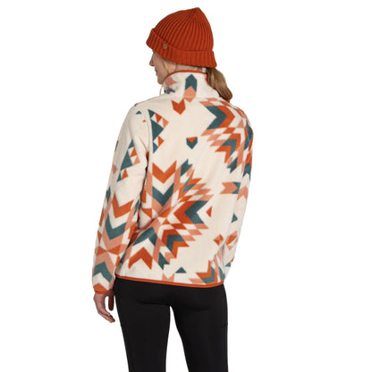 Clay - Back - Craghoppers Womens-Ladies Massey Geometric Overhead Fleece Top