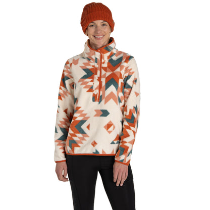 Clay - Side - Craghoppers Womens-Ladies Massey Geometric Overhead Fleece Top