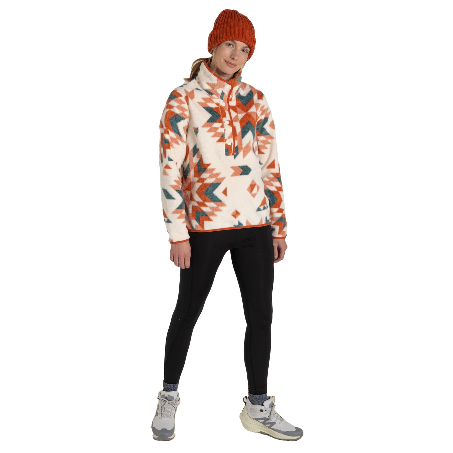Clay - Lifestyle - Craghoppers Womens-Ladies Massey Geometric Overhead Fleece Top