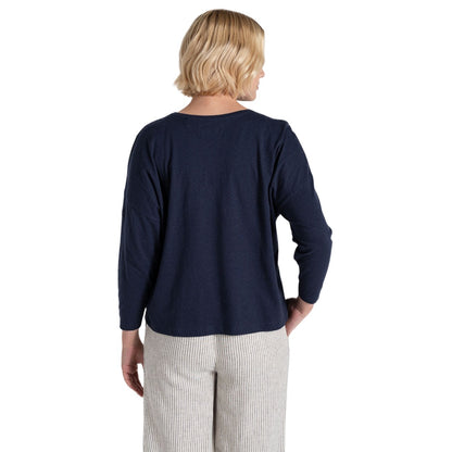 Blue Navy - Back - Craghoppers Womens-Ladies Emere NosiBotanical Long-Sleeved T-Shirt